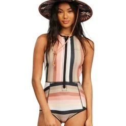 Billabong 1mm Sol Sistah Shorty Spring Wetsuit In Serape Stripe