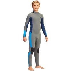 Billabong 3/2mm Boys Absolute Flatlock Full Wetsuit In Ash
