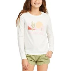 Billabong Follow Your Heart Girls Long Sleeve Tee In Salt Crystal