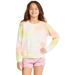 Billabong Girls Painted Rainbow Sweatshirt In Multi
