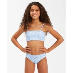 Billabong Girls Where To Tank Bikini Set In Sweet Blue