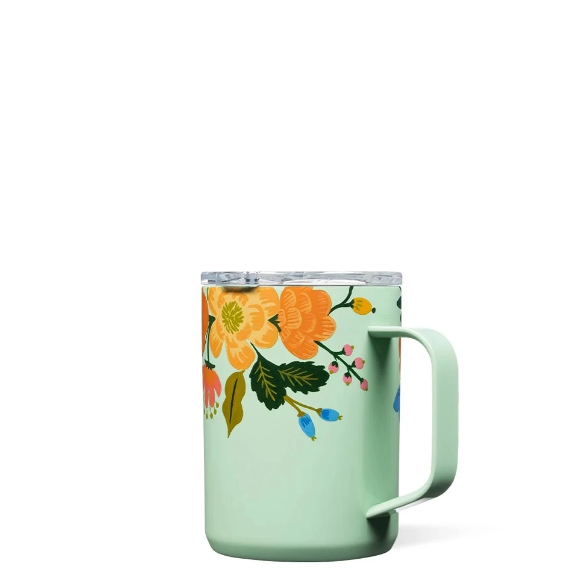 Corkcicle Rifle Paper 16oz Mug Gloss Mint Lively Floral - Image 2