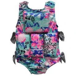 My Pool Pal Girl's Flotation Swimsuit Leopard Tropical