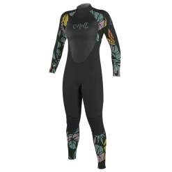 O'NEILL WETSUITS O'Neill Girls Epic 4/3 BZ Full Wetsuit In Black/Baylen