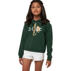 O'Neill Girls Scobie Hooded Pullover In Forest