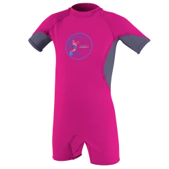 O'NEILL WETSUITS O'Neill Ozone Toddler S/S Spring Wetsuit In Berry/Dusk/White