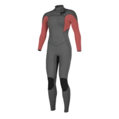 O'NEILL WETSUITS Oneill Women's Ninja 4/3 Chest Zip Full Suit In Graphite And Tea Rose