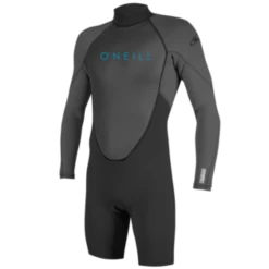 O'NEILL WETSUITS Oneill Youth Reactor-2 2mm Back Zip Long Sleeve Spring Suit In Black And Graphite