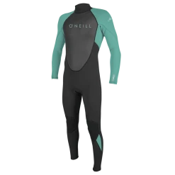 O'NEILL WETSUITS O'Neill Youth Reactor-2 3/2mm BZ Full Wetsuit In Black/Light Aqua