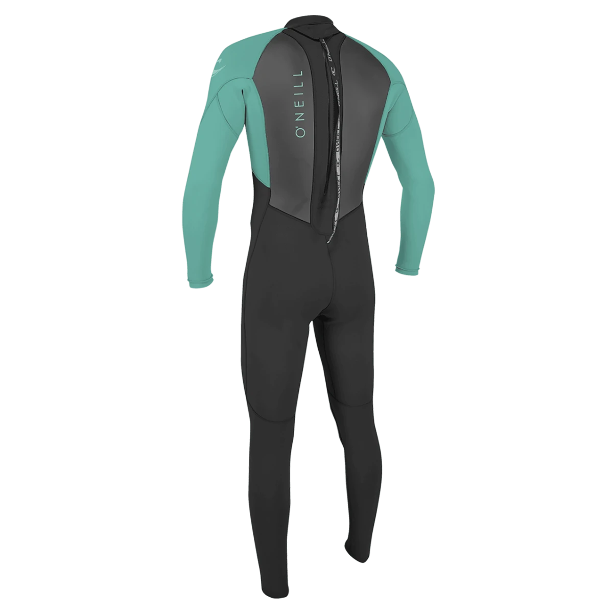 O'NEILL WETSUITS O'Neill Youth Reactor-2 3/2mm BZ Full Wetsuit In Black/Light Aqua - Image 2
