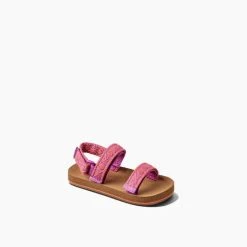 Reef Little Ahi Convertible Kids Sandals In Fuchsia Coral