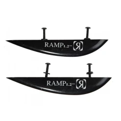 Ronix 1.2" Ramp Fiberglass Wakeboard Fins Black (2 Pack)