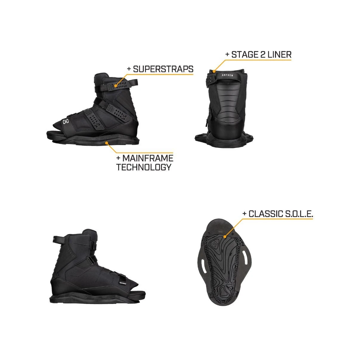 Ronix Anthem Wakeboard Bindings 2022 - Image 6