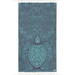 Sand Cloud Mint Swirl Turtle Towel Beach Towel