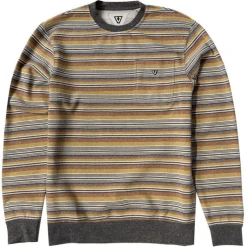 Vissla Boys Rivera Pocket Crew Sweatshirt In Rust