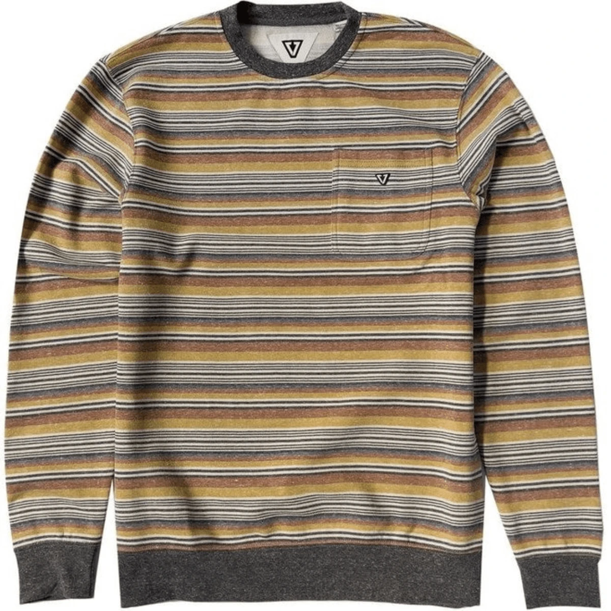 Vissla Boys Rivera Pocket Crew Sweatshirt In Rust