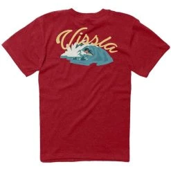 Vissla Radical Boys SS Tee In Red Heather