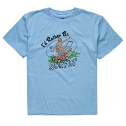 Vissla Summer Vacation Kids Tee In Light Blue Heather